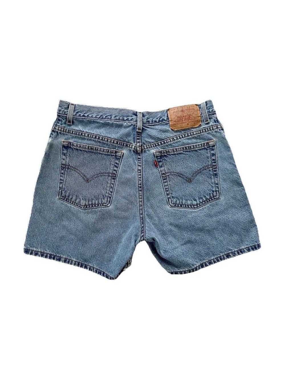 Vintage 1990s Levis Light Wash High Waisted Denim Midi Shorts M L 33 W
